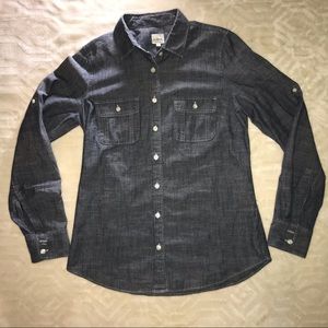 J Crew Womens Workshirt Chambray Button Up Shirt S